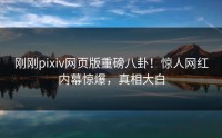 刚刚pixiv网页版重磅八卦！惊人网红内幕惊爆，真相大白