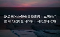吃瓜网Pixiv镜像重磅来袭！本周热门圈内人秘闻全网炸裂，网友直呼过瘾