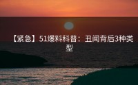 【紧急】51爆料科普：丑闻背后3种类型