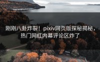 刚刚八卦炸裂！pixiv网页版探秘揭秘，热门网红内幕评论区炸了