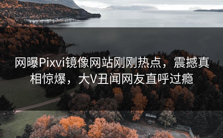网曝Pixvi镜像网站刚刚热点，震撼真相惊爆，大V丑闻网友直呼过瘾